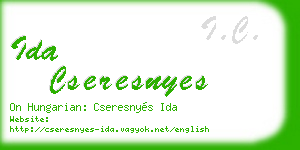 ida cseresnyes business card